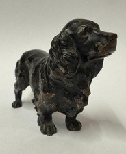 Antique Austrian Cold Painted Bronze Spaniel Dog Figure