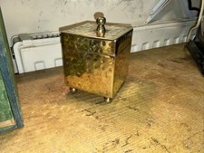 Vintage Brass Lidded Box Tea