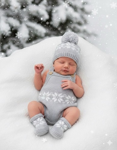Snowflake romper set - “snowflake”,