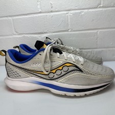 Saucony Men’s Running Shoes – PWRRUN – White/Yellow/Blue – UK 9 – Good Condition