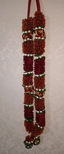 Wedding garland maroon mala - garland,