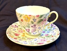 SHELLEY Cup Saucer GREEN