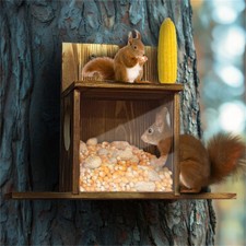 Solid Wood Squirrel Feeder for