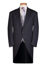 Grey Herringbone Tailcoat Jacket Morning Coat Wool Royal Ascot Wedding Mens Men