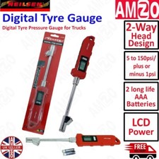 2 Way LCD Digital Tyre Pressure Gauge For HGV LGV Trucks And Lorries 5 To 150psi