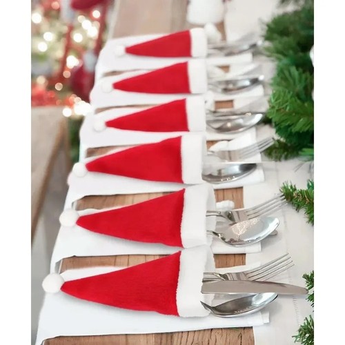 10x christmas cutlery holder - 10x,