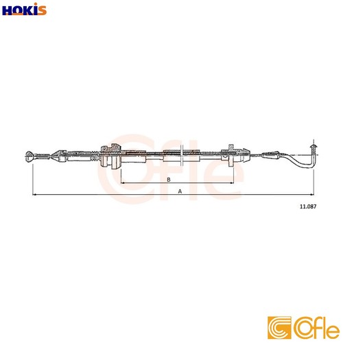Accelerator cable 087 for - accelerator,