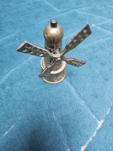 Vintage brass windmill - windmill, table
