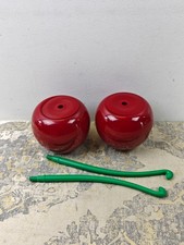 Paradmas Cherry Shape Toilet Brush Pack of 2, Cute Standing Toilet Brush with Ho