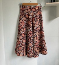 Marion Donaldson Vtg 70s Liberty of London Floral Fabric Midi Skirt 25.5" Waist