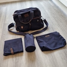 Used Mamas & Papas navy blue Changing Bag, Changing Mat, bottle holder & Bag