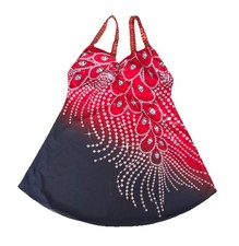 Women’s Red & Black Peacock
