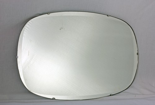 Vintage oval wall mirror - vintage,