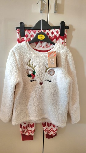 Girls fleece fairisle pyjamas - fairisle,