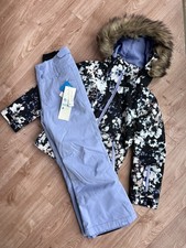 Girls Roxy Jet Ski Jacket VGC & Diversion Snow Pants BNWT lilac/black, Age 7-8