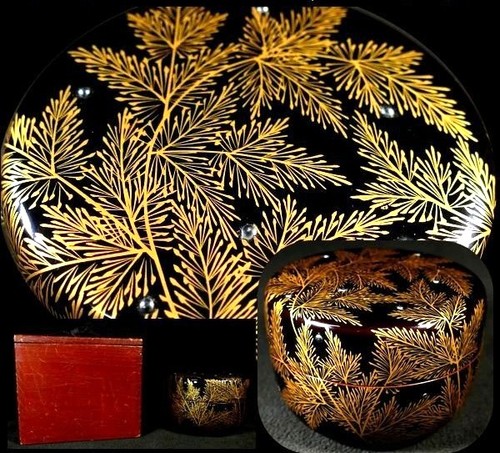 Fern japan vintage gold makie - vintage,