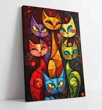 COOL MULTI COLOUR CATS PICASSO