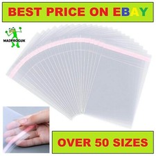 Clear Self Adhesive Seal Plastic Bags Large for Cards Cellophane Gift Sweet Bags