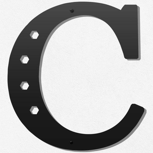 Metal letters wall decor - metal,