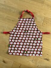 IKEA Kids Children’s Adjustable Apron Cooking Baking Apple Print Red Green VGC