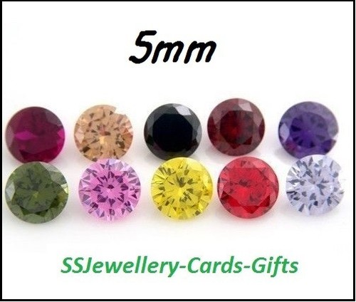 5mm round cut faceted loose - cut,