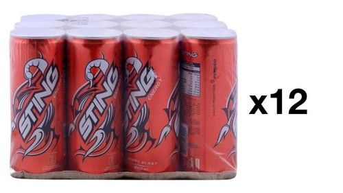 Sting energy drink 250ml cans - sting,