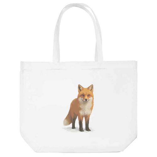 Red fox standing snow - standing, in