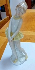 Porclean Ballerina Figurine Ornament.  Very Pretty,  Has Some Damage On Skirt