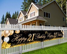 Vibrant 21st Birthday Backdrop