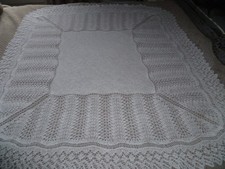 Hand Knitted Baby Shawl 2 ply