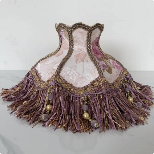 Ornate violet floral tassel - violet,