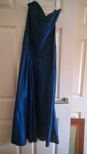 True vintage 80s blue silk