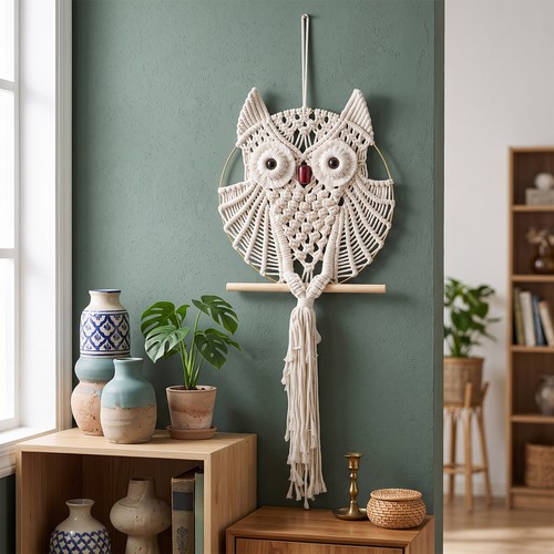 Boho owl wall - owl,