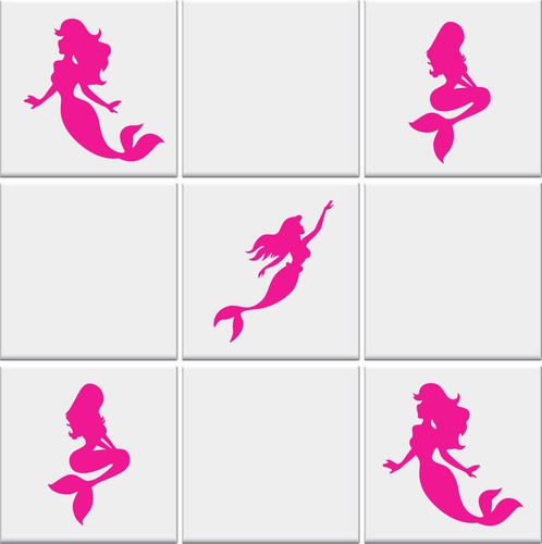 Bathroom tile stickers mermaid - tile,