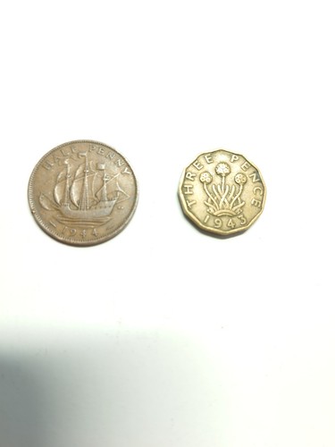 Pair georgian coins 1943 - pair,