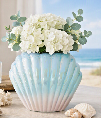 Iridescent shell vase - vase, 3d