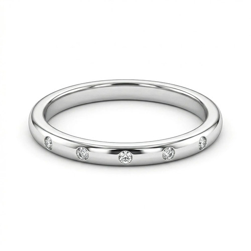 White diamond band ring - diamond,