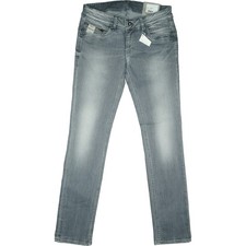 PEPE JEANS W31 L32 Gray Women's New Brooke Slim Low Rise Stretch Zip 40 L NEW
