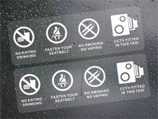 Stickers taxi no - 2, smoking