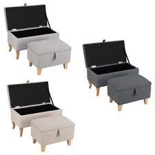 Linen storage ottoman - linen,