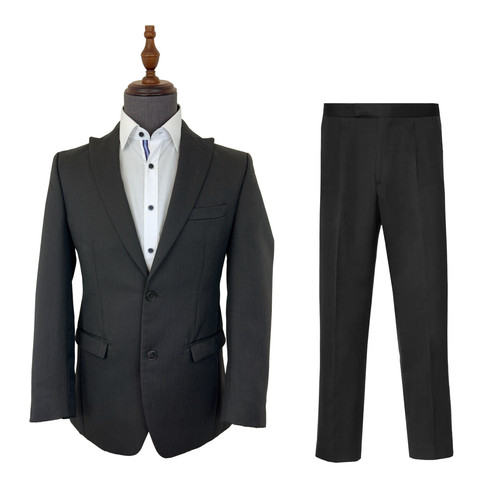 Grey herringbone piece suit - 2,