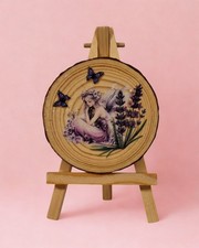 Fairy Wooden Slice Plaque With