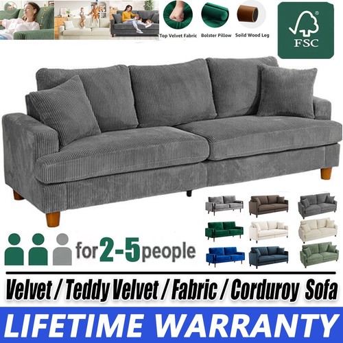 Seater corduroy sofa - 3,