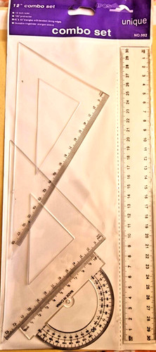 Geometry set clear ruler - geometry,