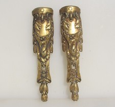 Victorian Brass Furniture Ormolu French Hardware Gilt Husks Rococo Georgian Old