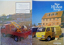 NEW TOTOTA HI-ACE VAN RANGE FOR 1977 RARE OLD UK SALES BROCHURE VAN LITERATURE