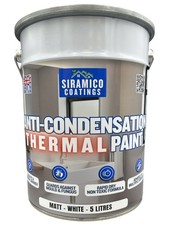Siramico Anti-Condensation Paint | 5 Litres | Matt White  Thermal Paint