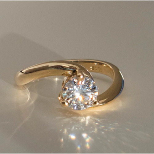 Diamond ring wedding gold lab - ring,