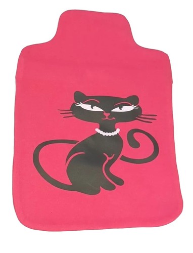 Pink cute cat hot - hot, bottle