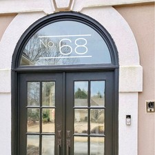 ETCHED FROSTED FANLIGHT DOOR